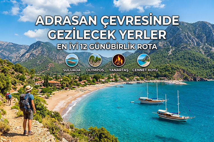 Adrasan Çevresinde Gezilecek Yerler: En İyi 12 Günübirlik Rota